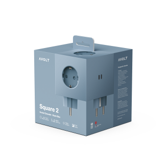 Rozszerzacz gniazd Avolt Square 2 z podwójnym USB-C o mocy 30 W niebieski - 2