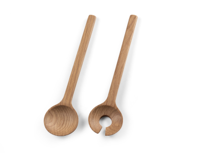 Bitz Oak salad spoon set 24 cm
