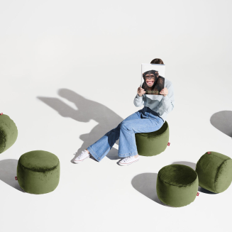 Pufa Fatboy Point Velvet Deep Green Ø50x35 cm - 6