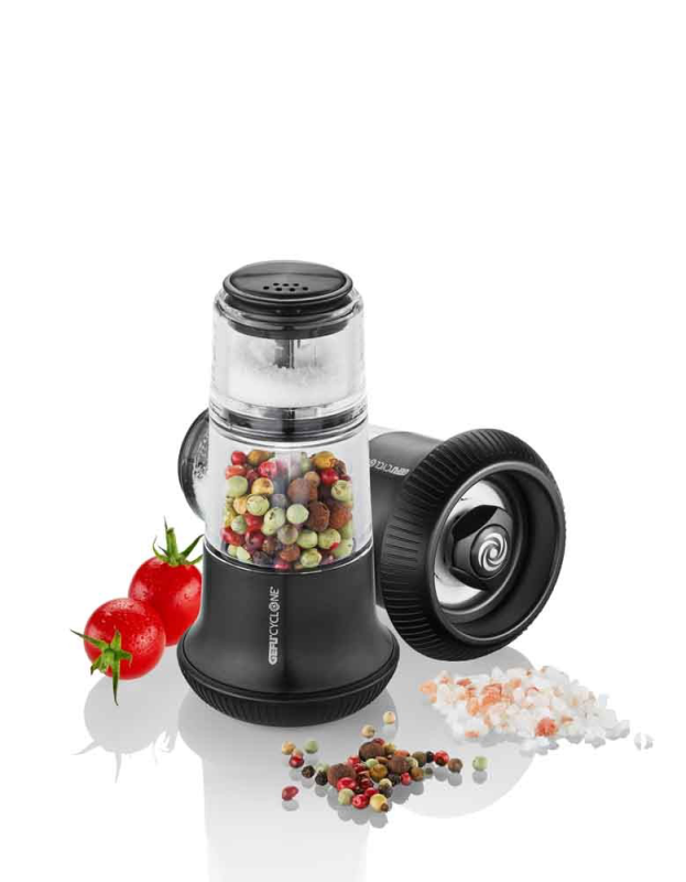  Gefu X-PLOSION® pepper mill with salt shaker, black