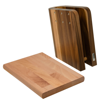Walnut wood magnetic block + Artelegno Grand Prix kitchen board - 2