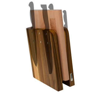 Walnut wood magnetic block + Artelegno Grand Prix kitchen board - 3