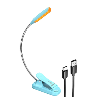 Lampka bezprzewodowa Glocusent mini GLCSNTBL103B z klipsem, USB-C niebieska - 2