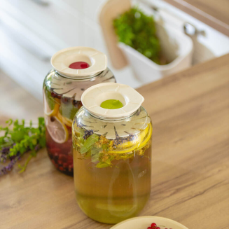 PLASTIA Pokrywa fermentacyjna 13.5 cm zielony - 4