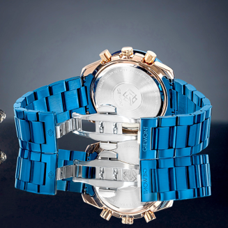 Zegarek Męski Giewont Chronograph Sapphire Niebiesko Miedziany GW8720-B5 - 6
