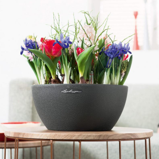 Lechuza Cubeto Stone flowerpot 30 graphite black - 6