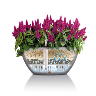  Lechuza Cubeto Stone flowerpot 30 graphite black - 3