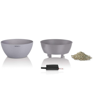  Lechuza Cubeto Stone flowerpot 30 graphite black - 2