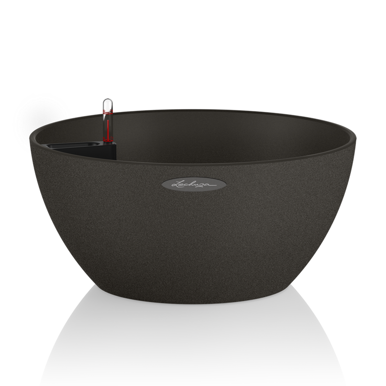  Lechuza Cubeto Stone flowerpot 30 graphite black