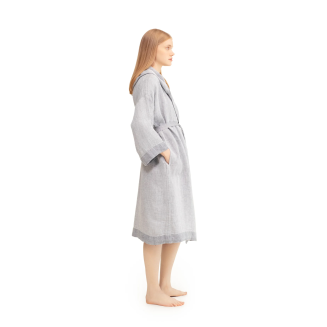  Lapuan Kankurit Kaste gray hooded bathrobe L - 2