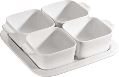  Staub appetizer set, 5 pieces - 500 ml, White