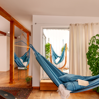  La Siesta Flora blue double hammock - 3