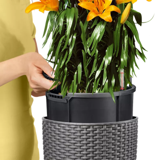  Lechuza flowerpot Cilindro Cottage 23 | 32 graphite black - 6