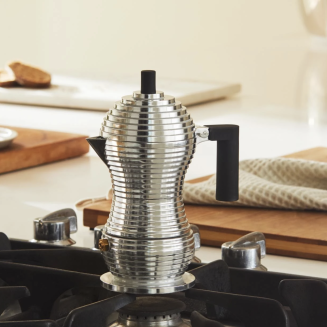 Alessi Pulcina coffee maker for 6 cups with a black handle - 4