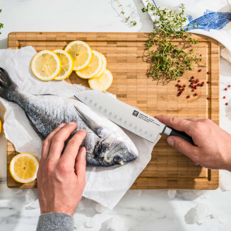  Santoku knife with grooves Zwilling All * Star White 18 cm - 6