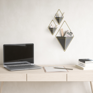  Umbra Trigg Black-Brass Small wall flowerpot, 2 pcs. - 11