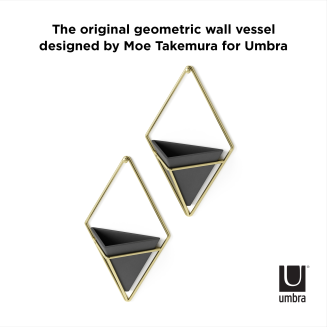  Umbra Trigg Black-Brass Small wall flowerpot, 2 pcs. - 7