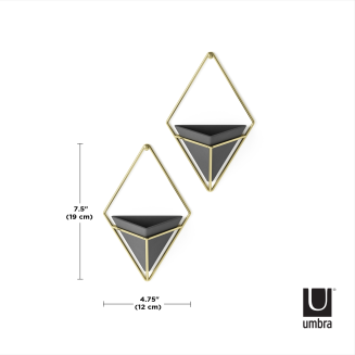  Umbra Trigg Black-Brass Small wall flowerpot, 2 pcs. - 6