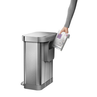  Simplehuman Liner Pocket 45l steel basket with a pocket for bags - 6