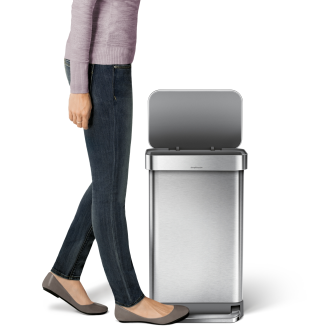  Simplehuman Liner Pocket 45l steel basket with a pocket for bags - 7