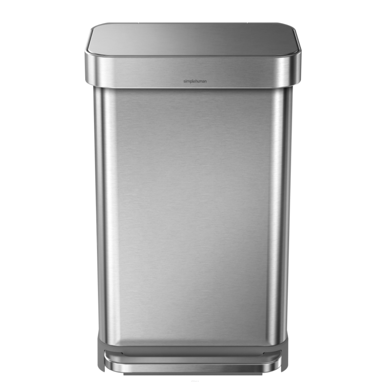  Simplehuman Liner Pocket 45l steel basket with a pocket for bags