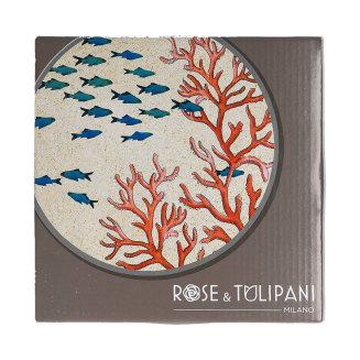  Rose&Tulipani | Round melamine coaster Sea Life coral reef - 20 cm - 4
