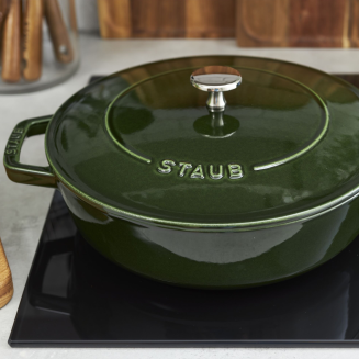  Deep stewing pan with lid Staub - 28 cm, Green - 4
