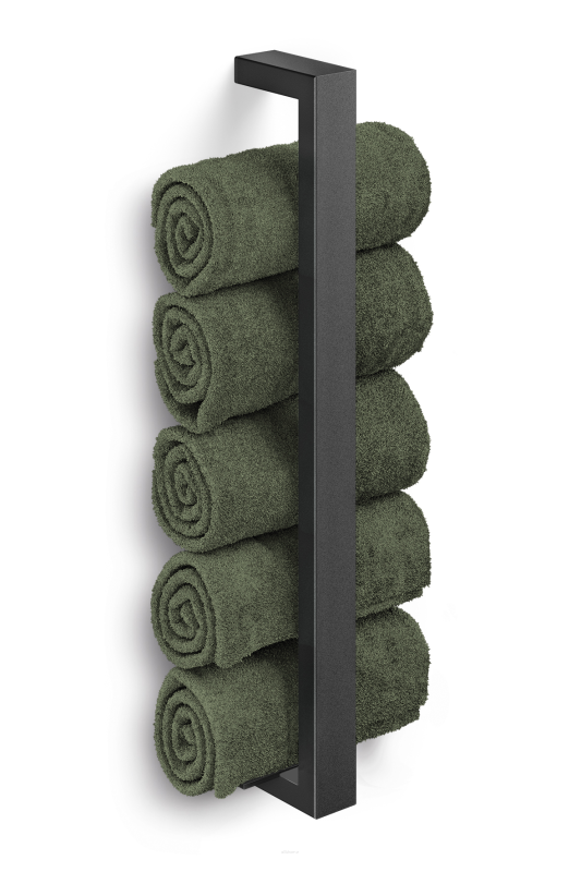 Zack Linea wall towel holder, black