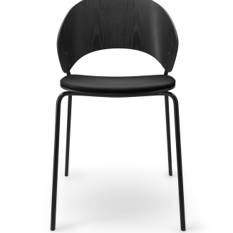 Eva Solo Dosina black oak & black leather chair - 5