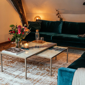  Louis de Poortere Mad Men Griff columbus gold round carpet - 9