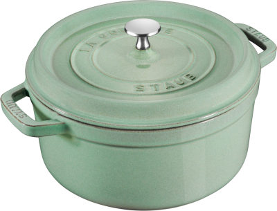  Staub round cast iron pot - 2.6 ltr, mint