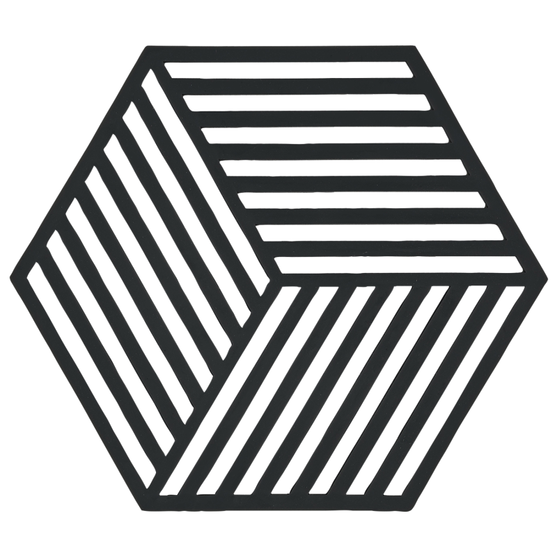  Zone Denmark Hexagon Black Dish Mat 16x14 cm