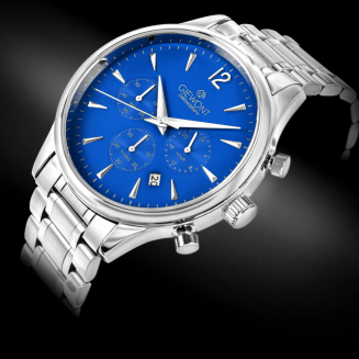 Zegarek Męski Giewont Chronograph Sapphire Srebrno Niebieski GW6310-B3 - 2