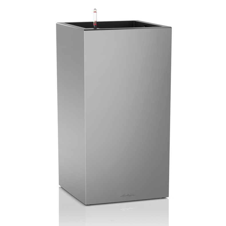 Lechuza Canto Premium 40 flowerpot, silver metallic column