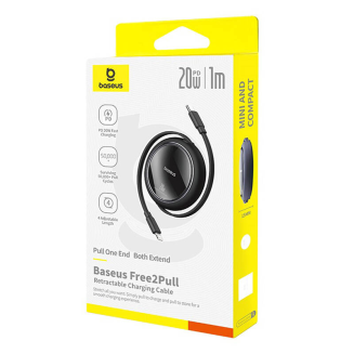 Kabel USB Baseus Free2Pull USB-C do iP 20W 1m (czarny) - 6