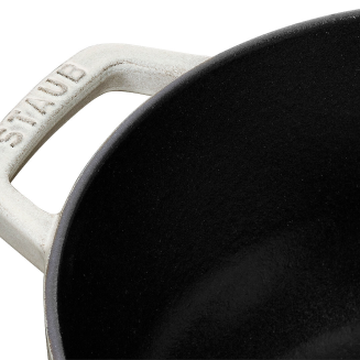  Round snowflake cast iron pot Staub - White, 3.6 ltr - 2