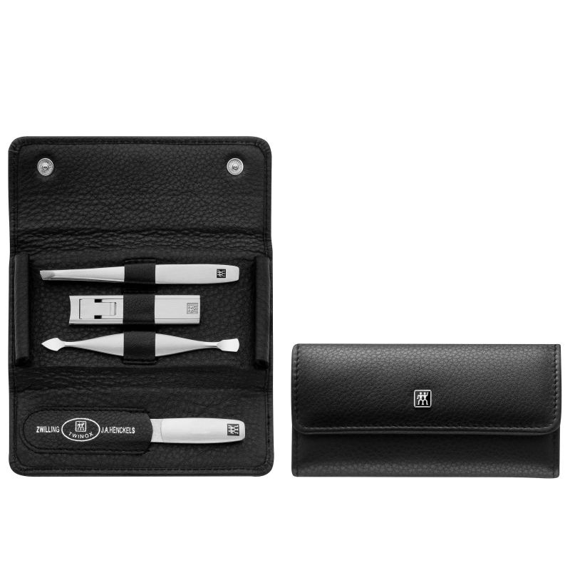  Zwilling Twinox Travel Set Black Leather Case 4 Pieces
