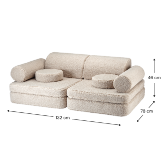  Wigiwama Settee Biscuit Children's Sofa - 11