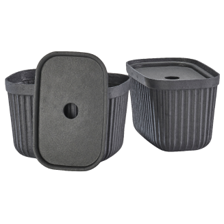 Set of 2 boxes Zone Denmark Pulp Black 15x23x15 cm - 4