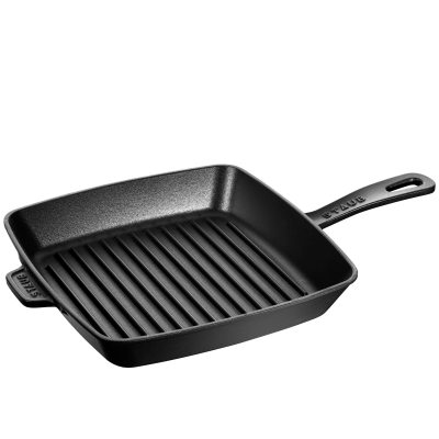  Staub square cast iron grill pan - 26 cm, Black