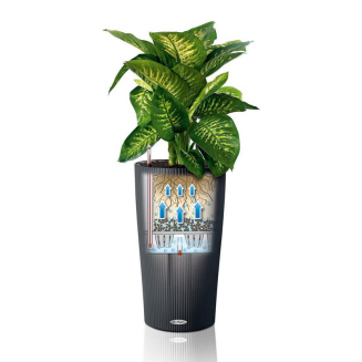  Lechuza Cilindro Color 23 flowerpot white - 5