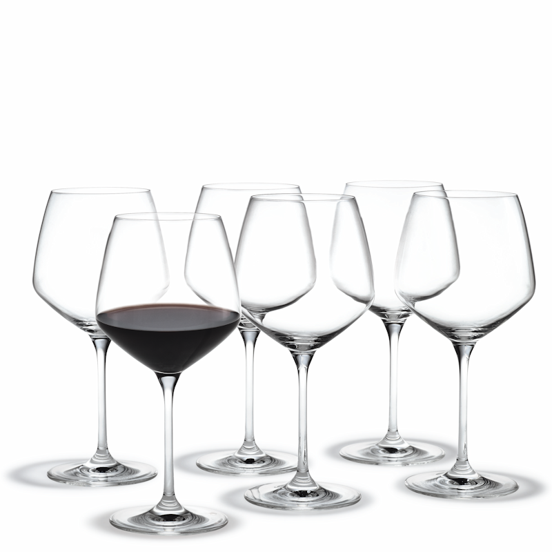  Holmegaard Perfection Burgundy wine glasses - 6 pcs