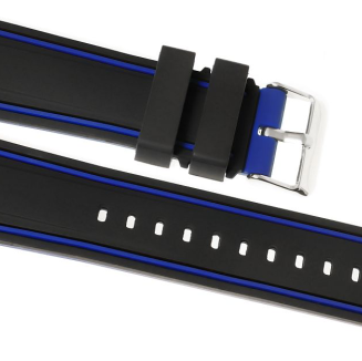 Pasek silikonowy CZARNO-GRANATOWY U14-20-8 - 4