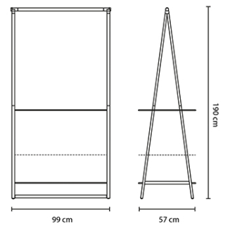  Brabantia Linn clothes hanger black 100 cm - 9