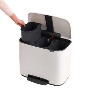 Brabantia Bo waste bin 11+11+11l white - 8