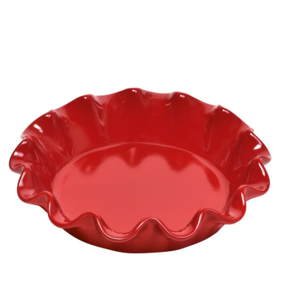  Emile Henry Ruffled ovenproof dish with ruffle, 27 cm, red
