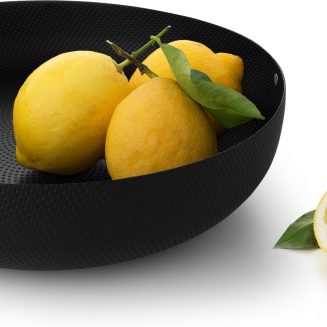 Alessi Texture fruit and snack bowl, black, 24 cm - 5