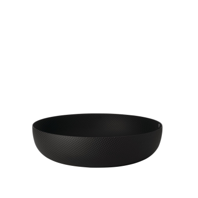 Alessi Texture fruit and snack bowl, black, 24 cm