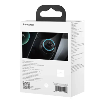 Ładowarka samochodowa Baseus Golden Contactor Pro, USB + USB-C, QC4.0+, PD, SCP, 40W (szara) + kabel USB do USB-C 1m (czarny) - 9