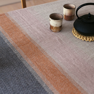 Obrus-koc Lapuan Kankurit RUOSTE linen-rust-grey 150x260 cm - 2